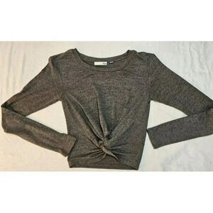 Wilfred Free Women’s Pullover Aritzia Twist Front Sexy Crop Top Sz‎ XXS